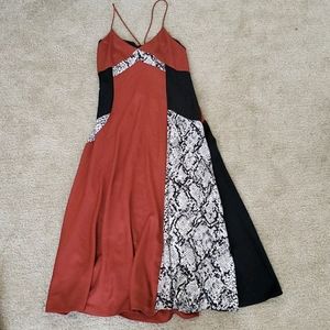 Trouvé Nordstrom Elegant Fall Midi Dress Snakeskin